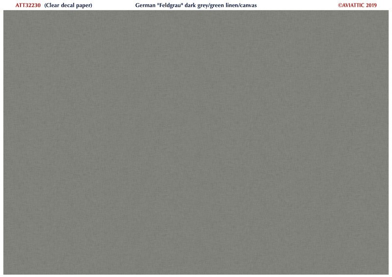  Aviattic Décal Lin / toile gris-vert allemand «Feldgrau» (papier auto