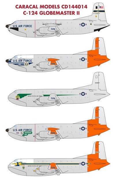  Caracal Models Décal Douglas C-124A Globemaster II Plusieurs options 