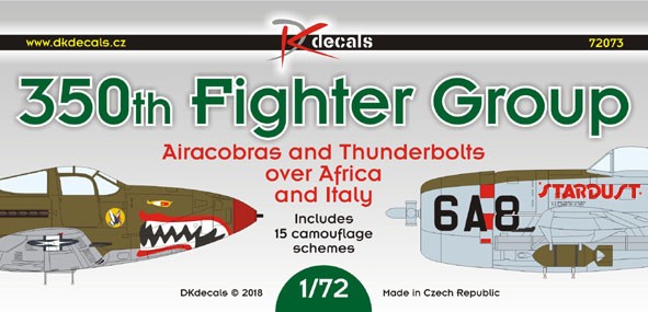  DK Decals Décal 350th Fighter Group: P-39 & P-47s over Africa nad Ita