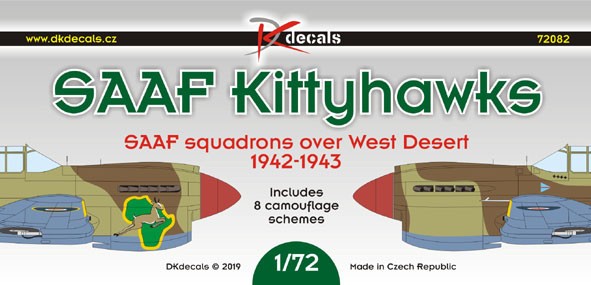  DK Decals Décal SAAF Curtiss Kittyhawks 1942-431. Kittyhawk Mk.IA AL1