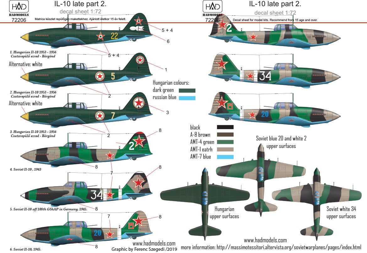  HAD Models Décal Ilyushin Il-10 partie 2- 1/48 - Accessoires
