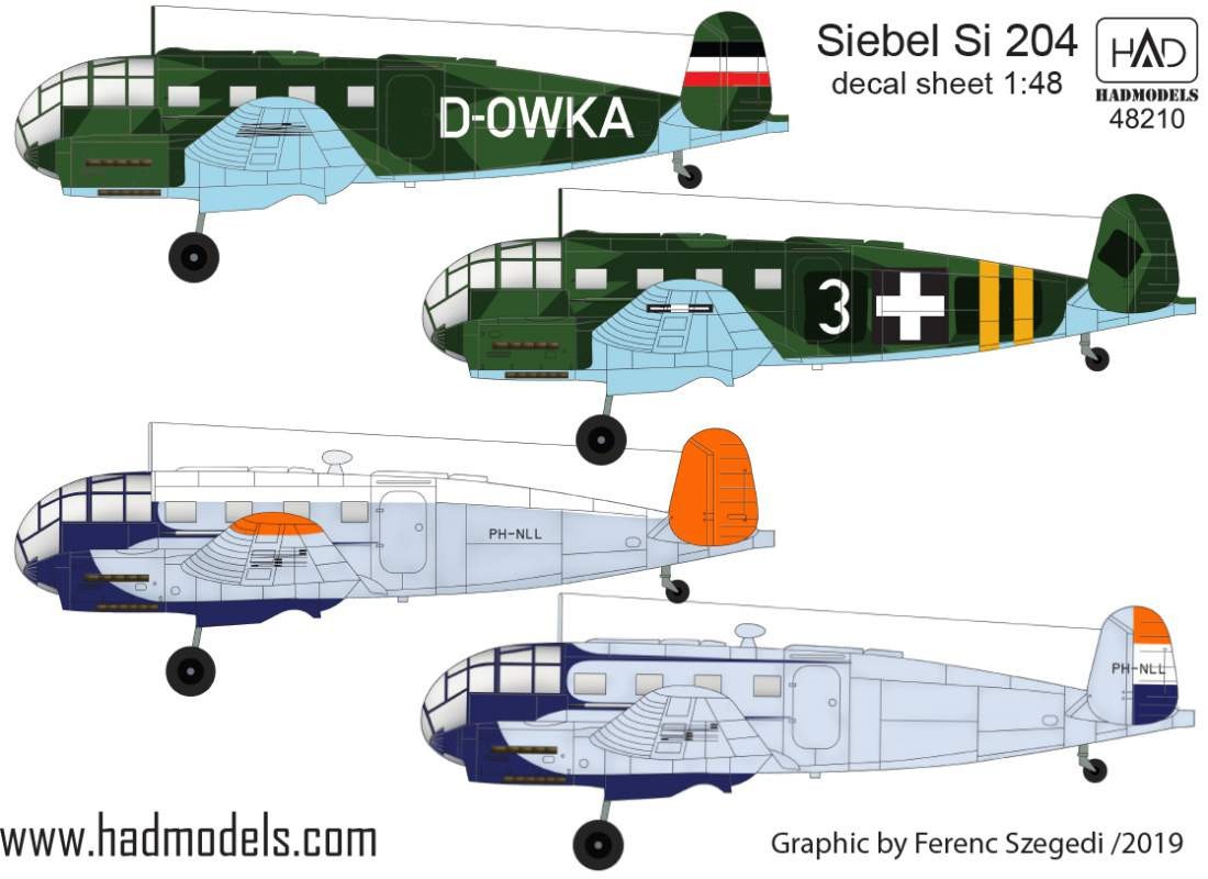  HAD Models Décal Siebel Si-204- 1/48 - Accessoires