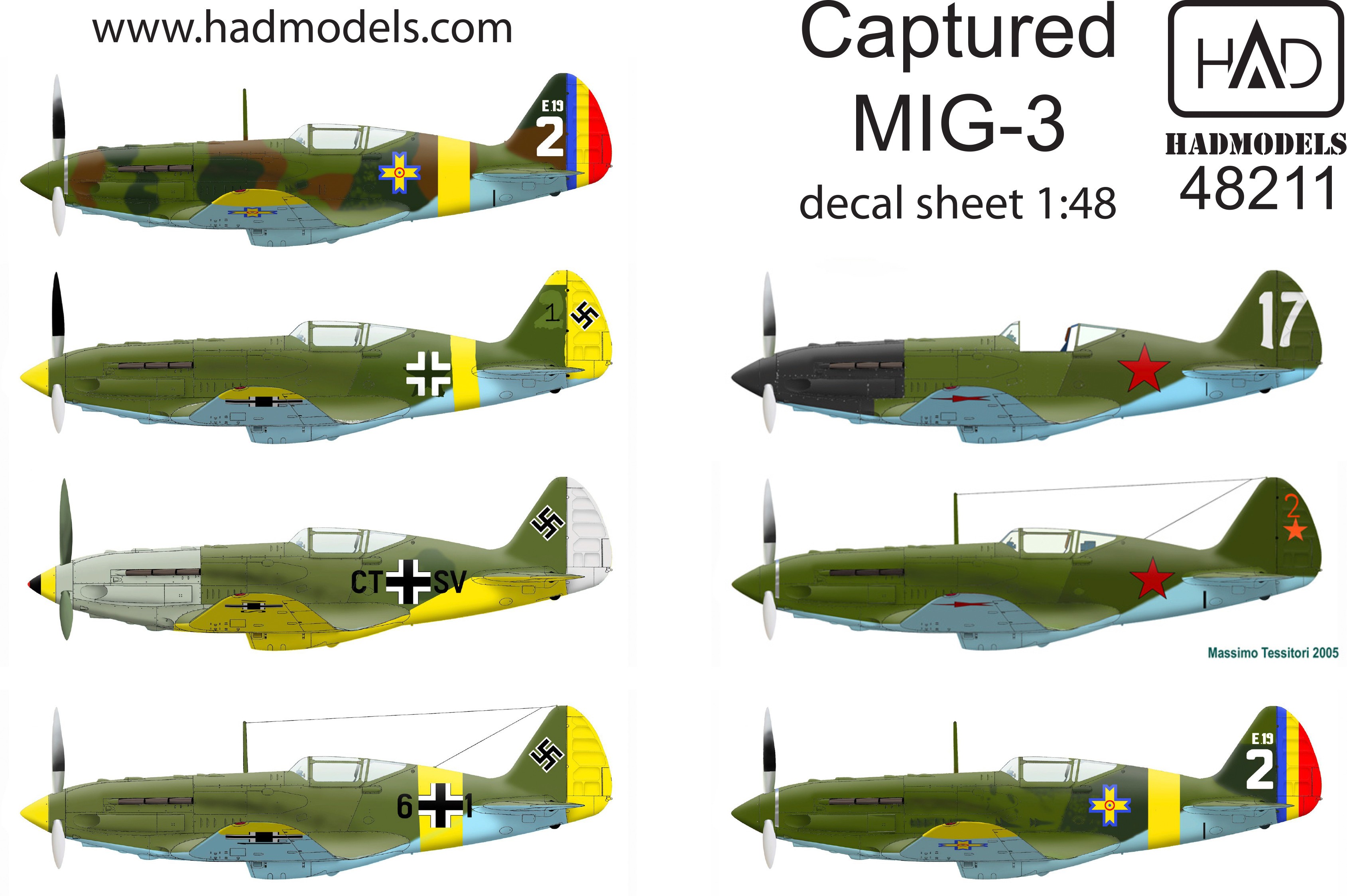  HAD Models Décal Capturé Mikoyan MiG-3- 1/48 - Accessoires