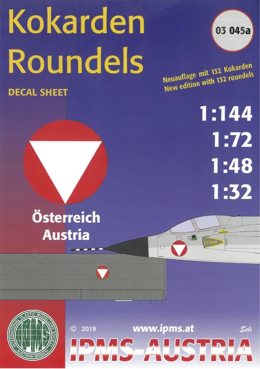  IPMS Austria Décal Autrichiens Air Force Cocardes.132 cocardes à l'éc