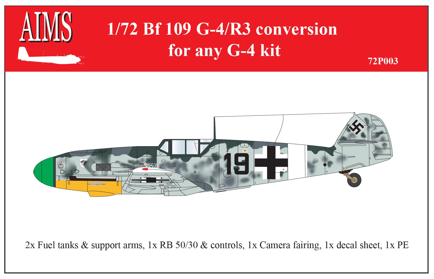  Aims Conversion Messerschmitt Bf-109G-4 / R3 (conçu pour être utilisé