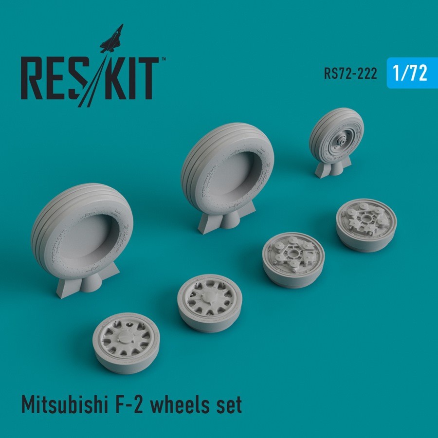  ResKit Jeu de roues Mitsubishi F-2 (conçu pour être utilisé avec les 
