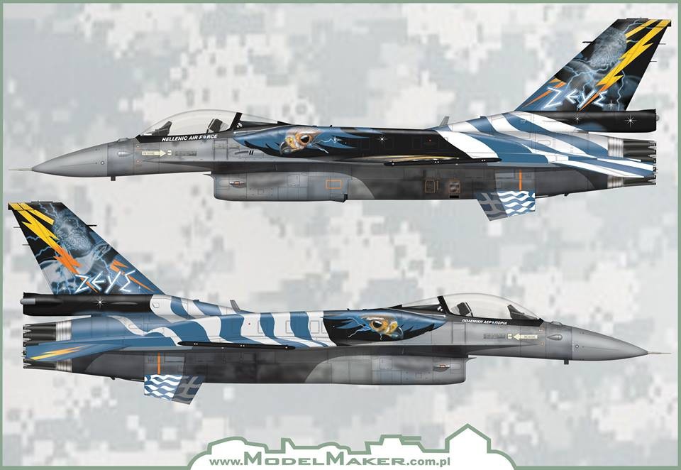  Model Maker Decals Autocollant Lockheed-Martin F-16C ZEUS DEMO TEAM +
