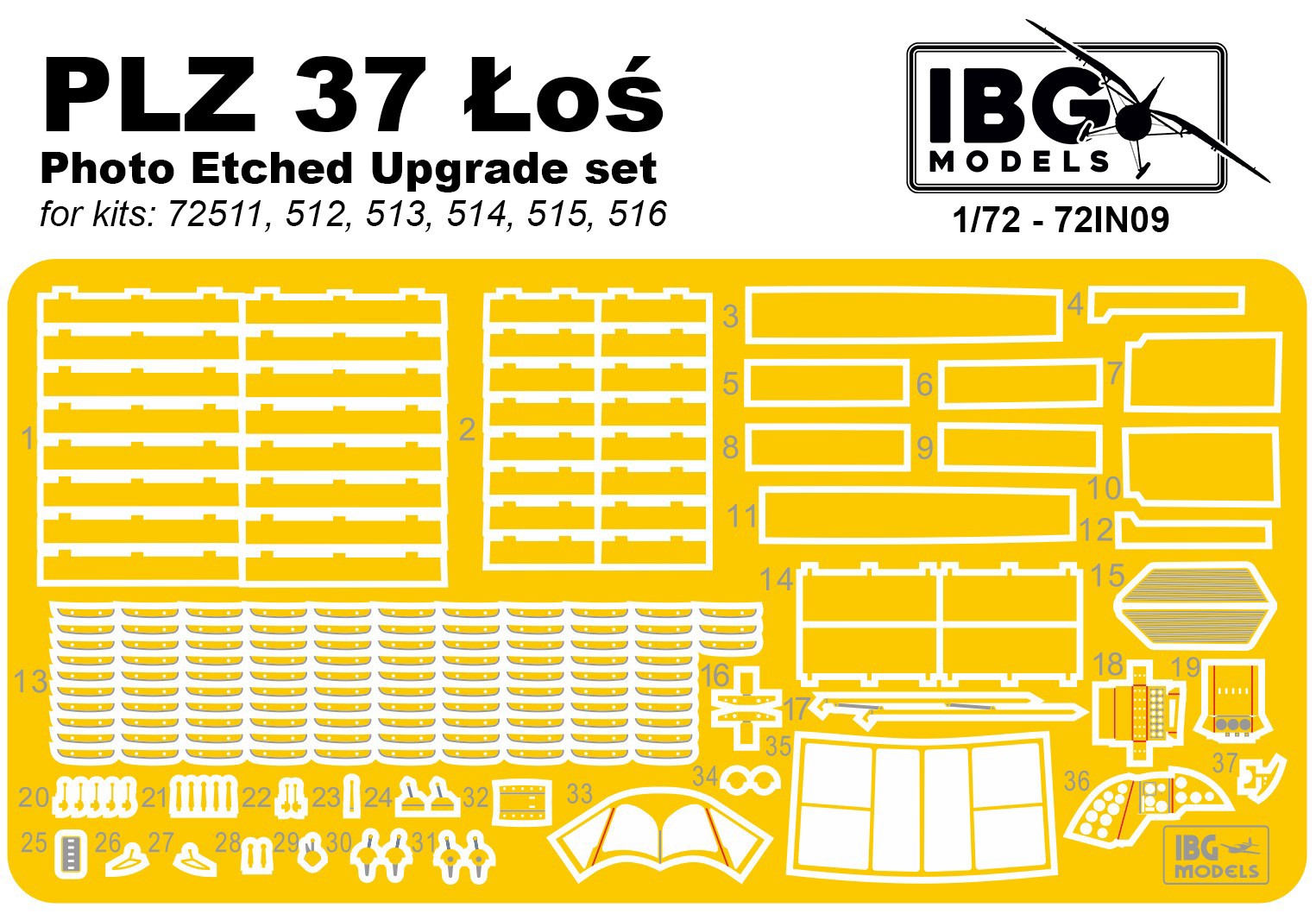  IBG Kit de mise à niveau PE pour PZL P.37 Los (conçu pour être utilis
