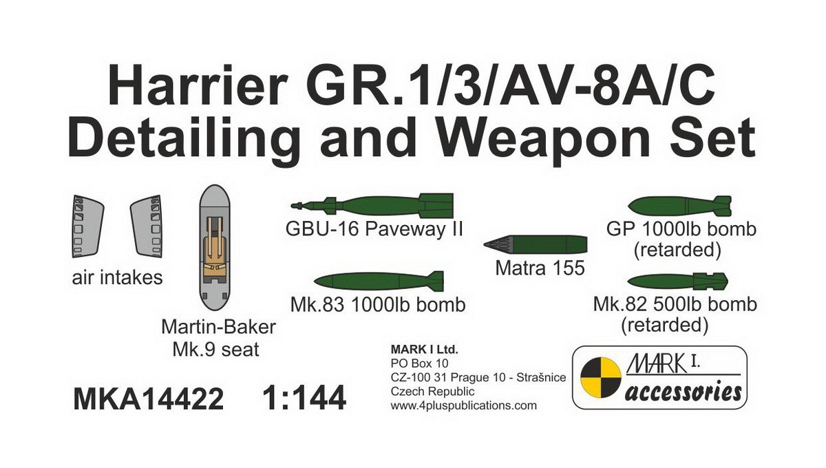  MARK I Models Bae Harrier GR.1 / 3 / AV-8A / C Jeu de détails et d'ar