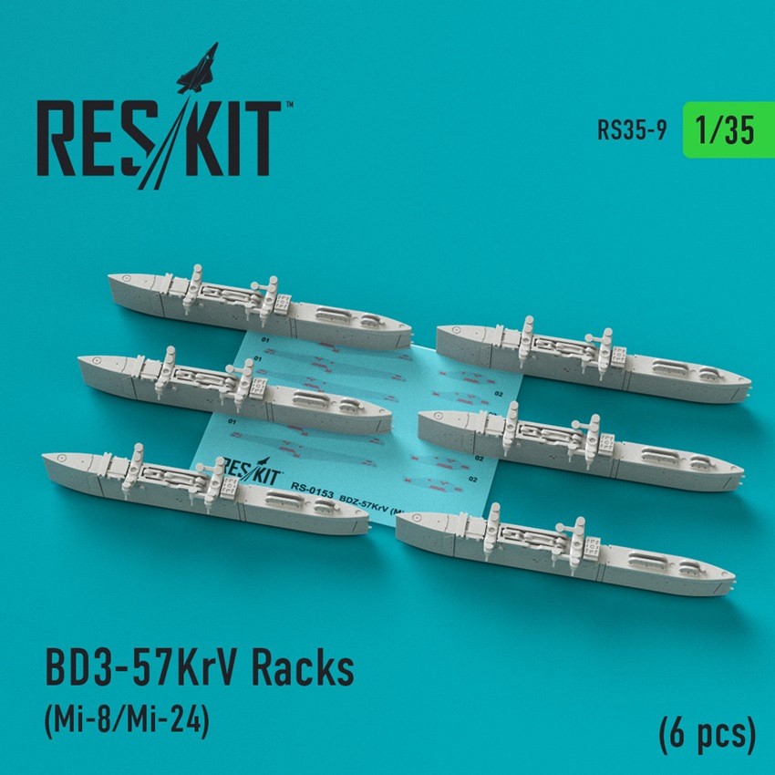  ResKit Racks BD3-57KrV (6 pièces) (Mil Mi-24V / Mi-8MT / Mi-17 Hip-H)