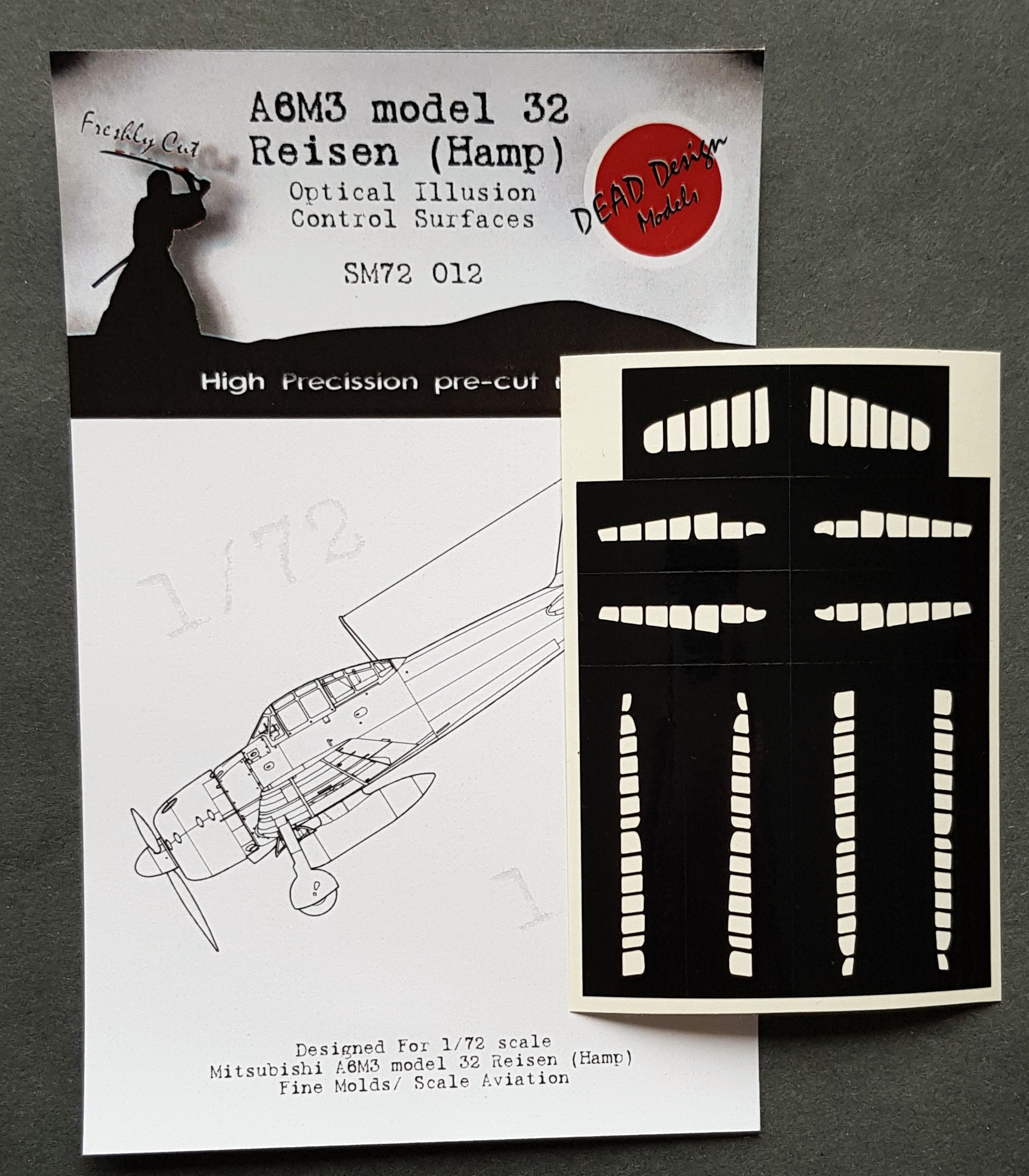  Dead Design Models Surfaces de contrôle Mitsubishi A6M3 m.32 Reisen (