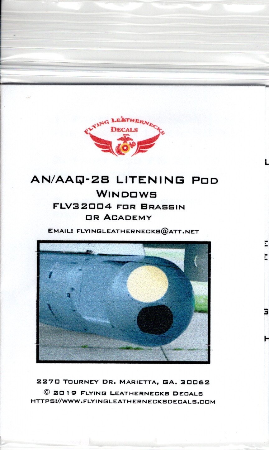  Flying Leathernecks AN / AAQ-28 LITENING Pod FLIR / TV windows. Décou