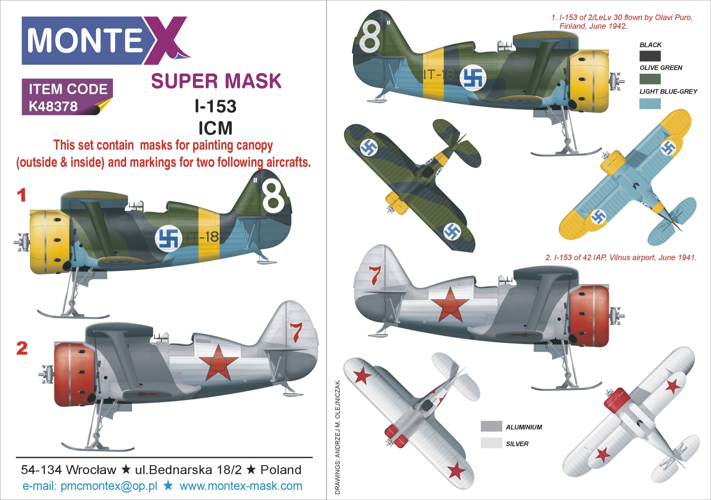  Montex Polikarpov I-153 (conçu pour être utilisé avec les kits ICM) 2