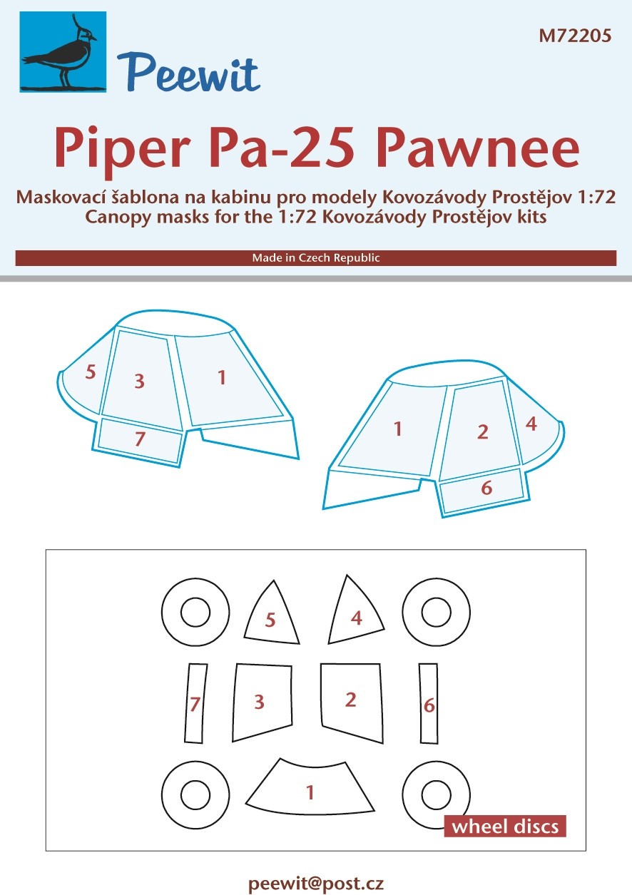  Peewit Piper Pa-25 Pawnee (conçu pour être utilisé avec Kovozavody Pr