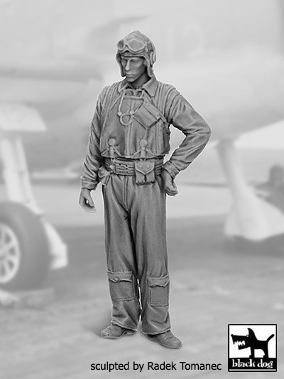 Figurines Black Dog US NAVY pilot 1940-45 N & deg; 2figures- 1/32 - Fi