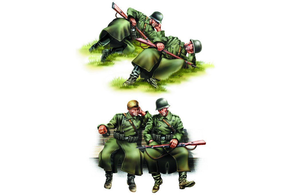 Figurines Hobby Boss Infanterie allemande - se reposer- 1/35 - Figuri