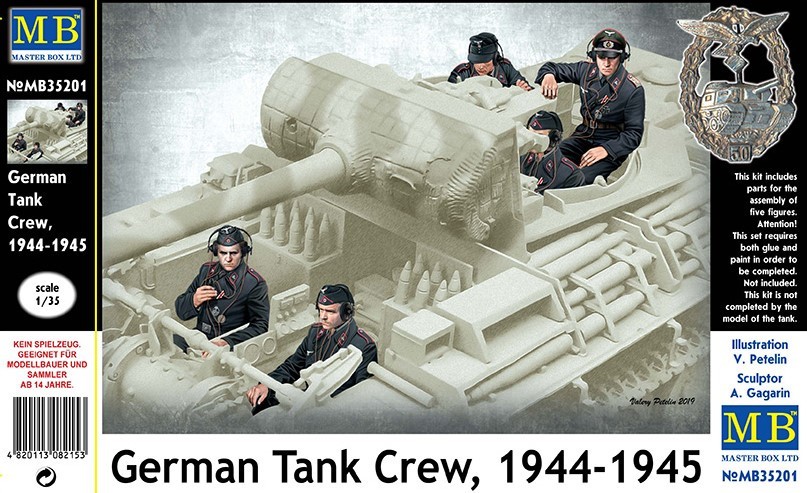 Figurines Master Box Équipage de char allemand 1944-1945- 1/35 - Figu