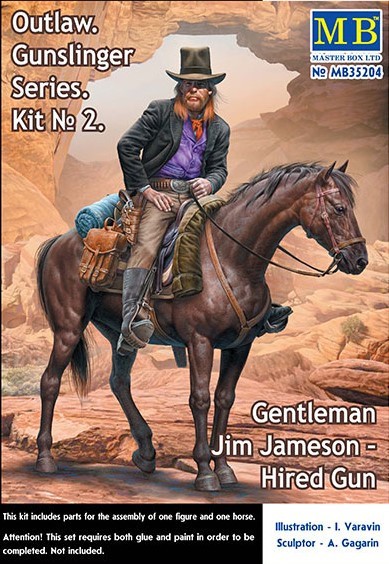 Figurines Master Box Outlaw Gunslinger 2 Gentleman Jim Jameson- 1/35 