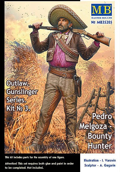 Figurines Master Box Outlaw Gunslinger 3 Pedro Melgoza, Chasseur de pr