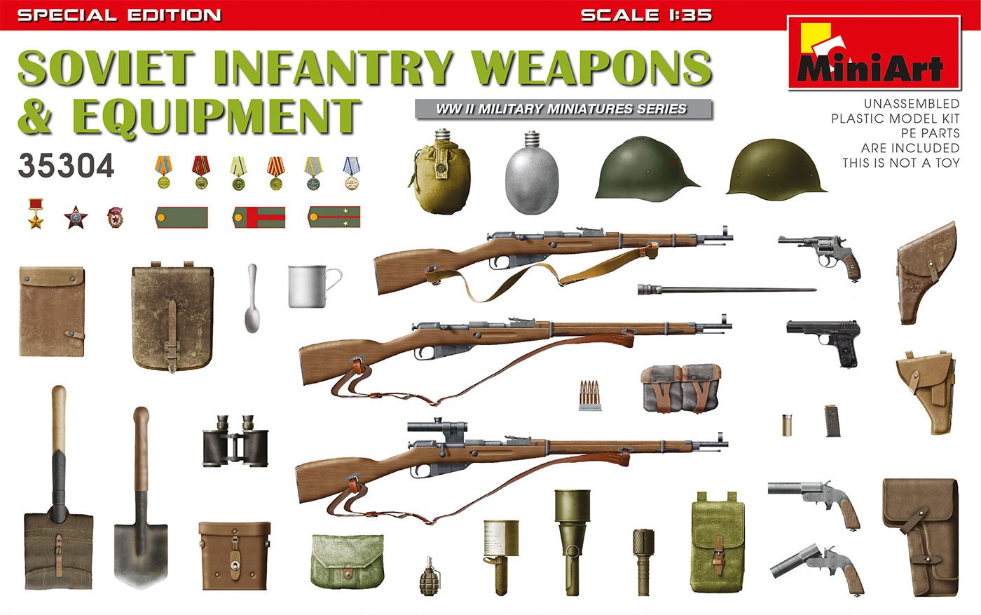 Figurines Mini Art Armes et équipement soviétiques (infanterie) Éditio