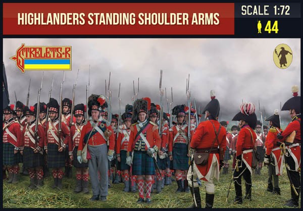 Figurines Strelets Highlanders Standing Shoulder Arms Napoléonien-1/72