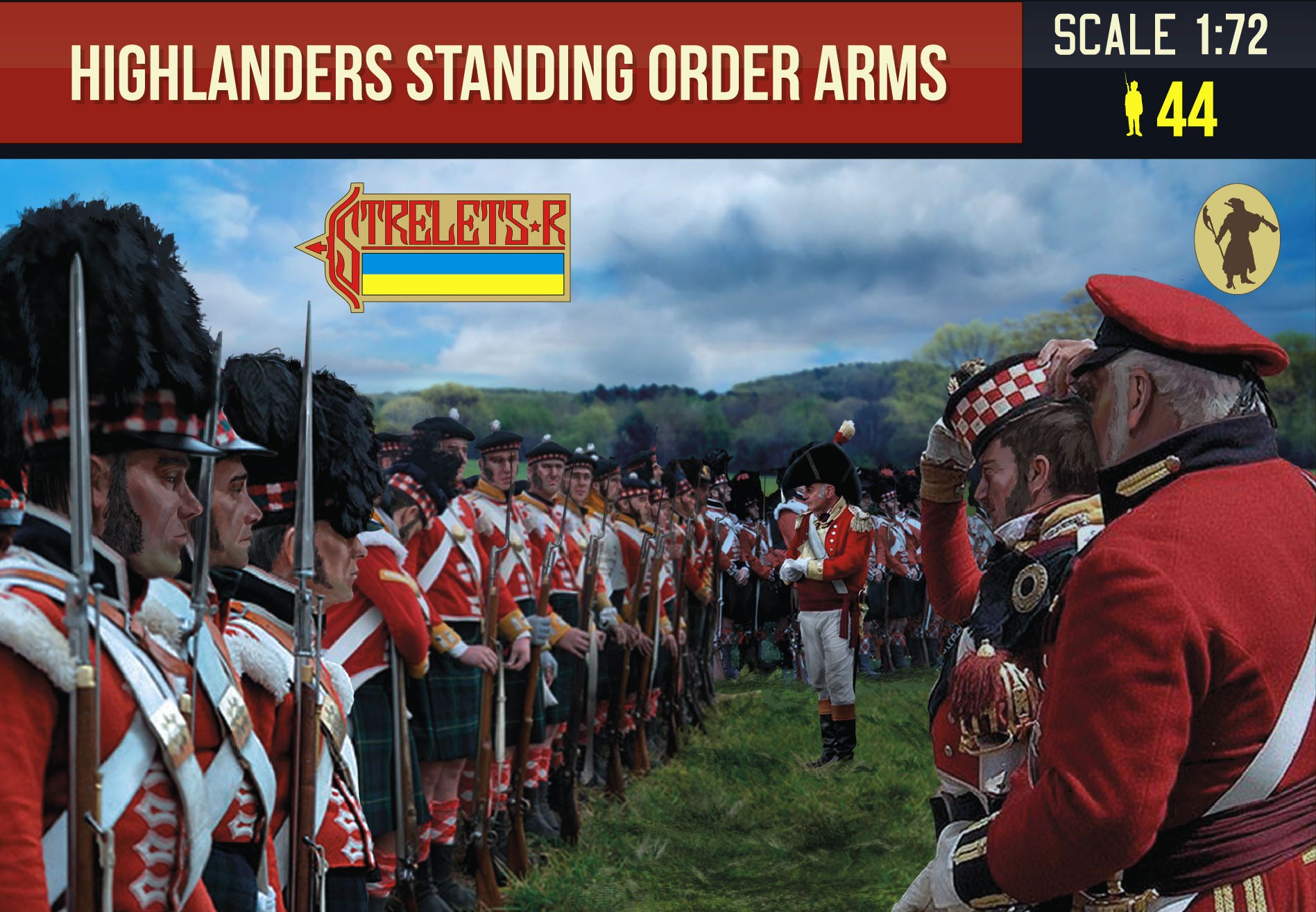 Figurines Strelets Highlanders Standing Order Arms Napoléonien-1/72 - 