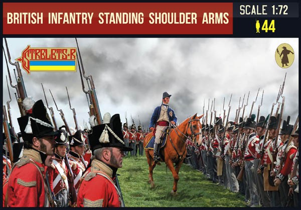 Figurines Strelets Infanterie britannique debout bras d'épaule napoléo