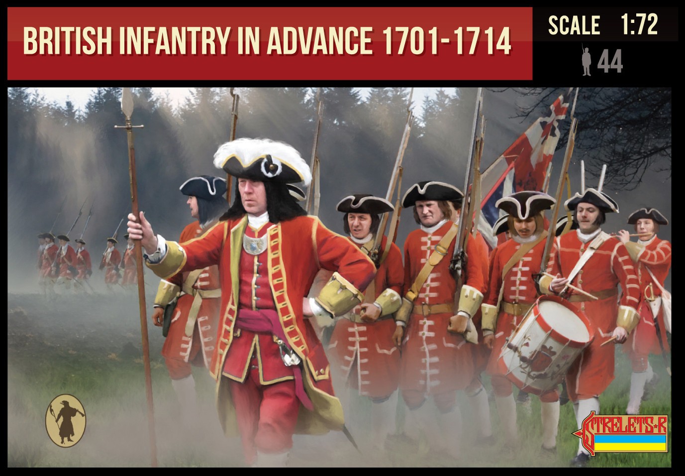Figurines Strelets Infanterie britannique à l'avance 1701-1714 pour la