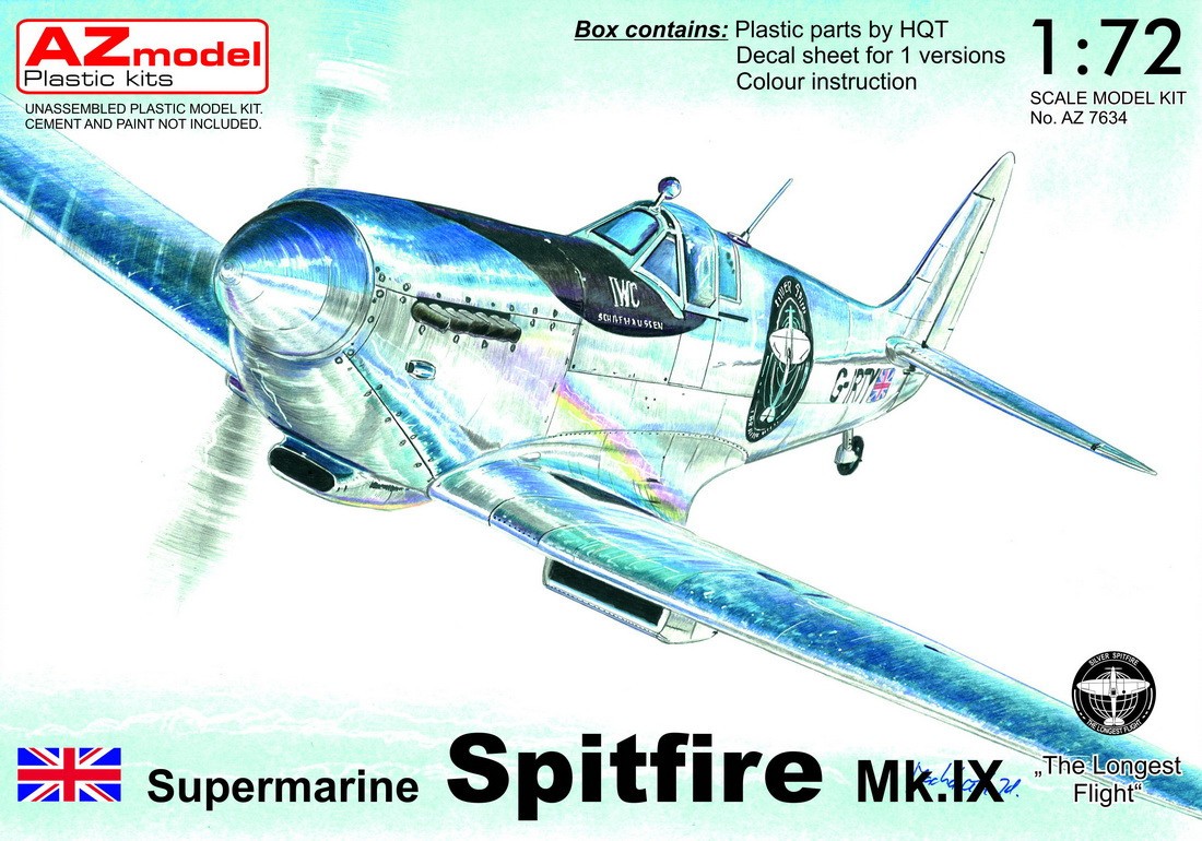 Maquette AZ Models Supermarine Spitfire Mk.IX Le vol le plus long-1/