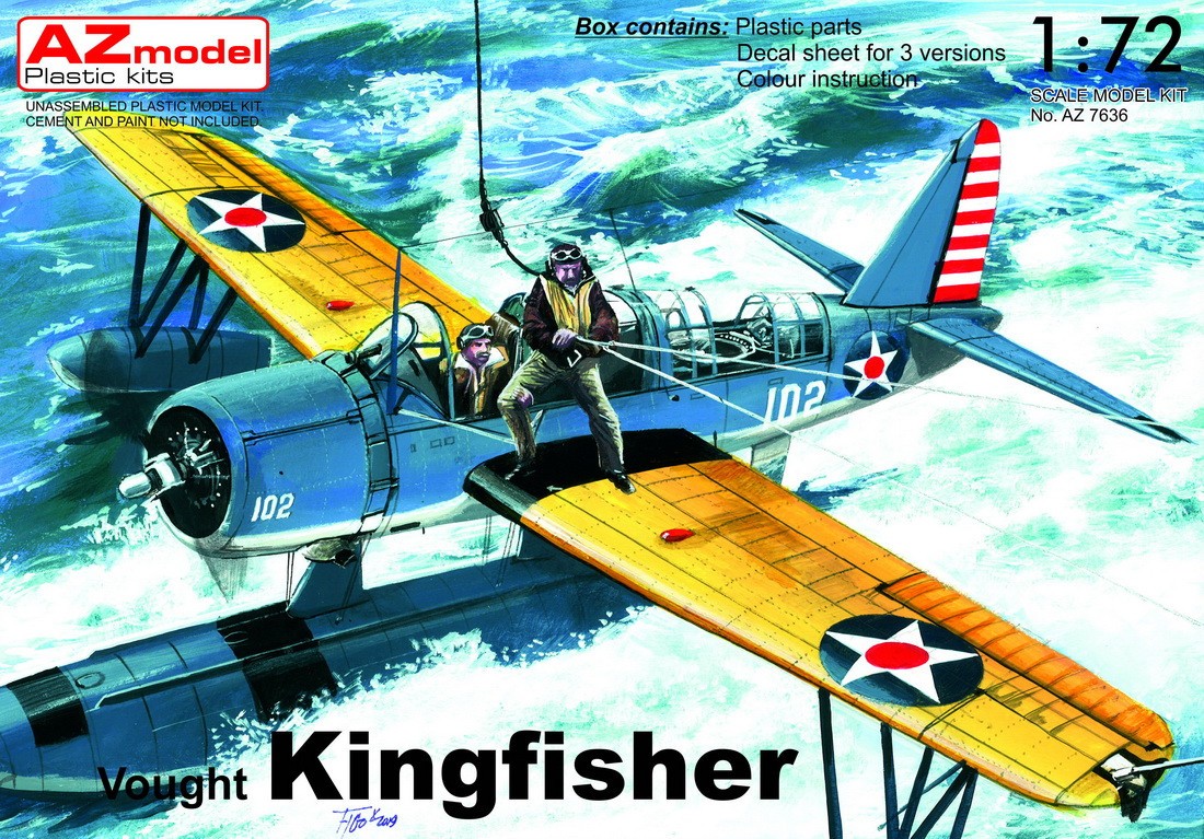 Maquette AZ Models Hydravion Vought Kingfisher US Navy-1/72 - Maquet