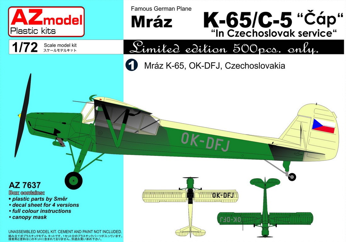 Maquette AZ Models Mraz K-65 / C-5 En service tchécoslovaque (ex Hel