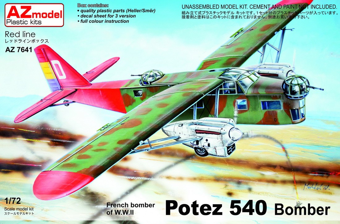 Maquette AZ Models Bombardier Potez 540 (ex-Heller et Smer)-1/72 - Maq