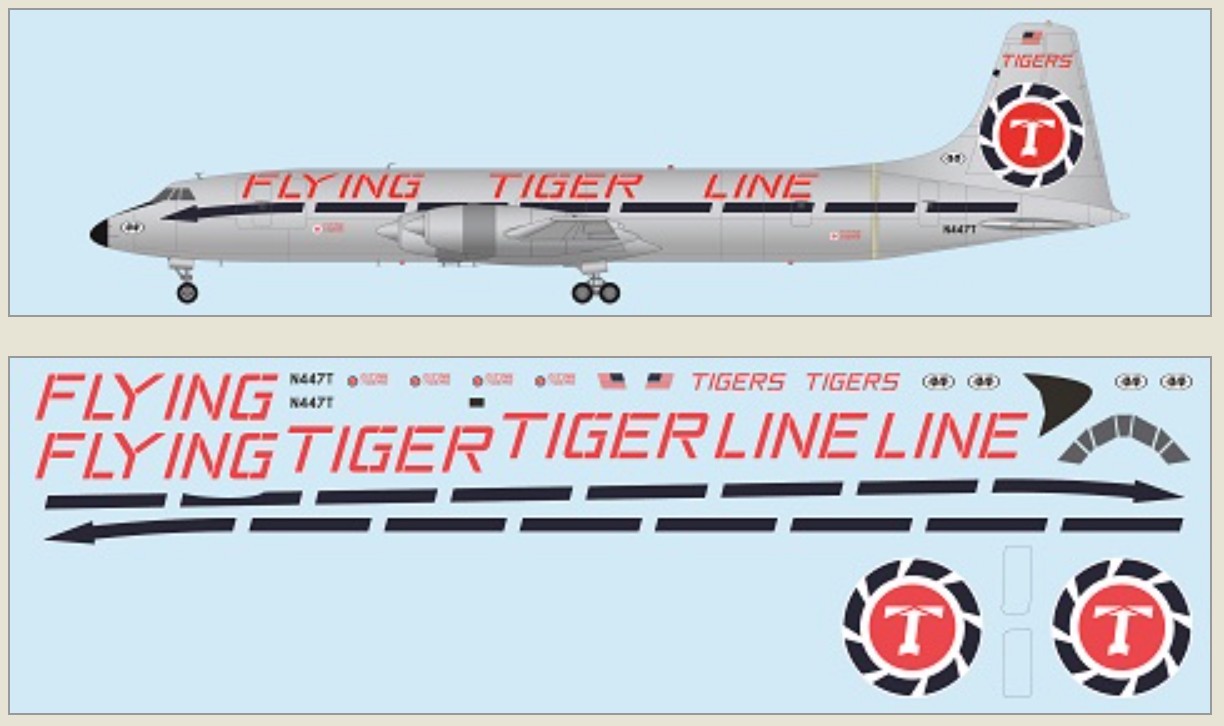 Maquette F-rsin Canadair CL-44 - Flying Tiger Line Comprend un décalqu