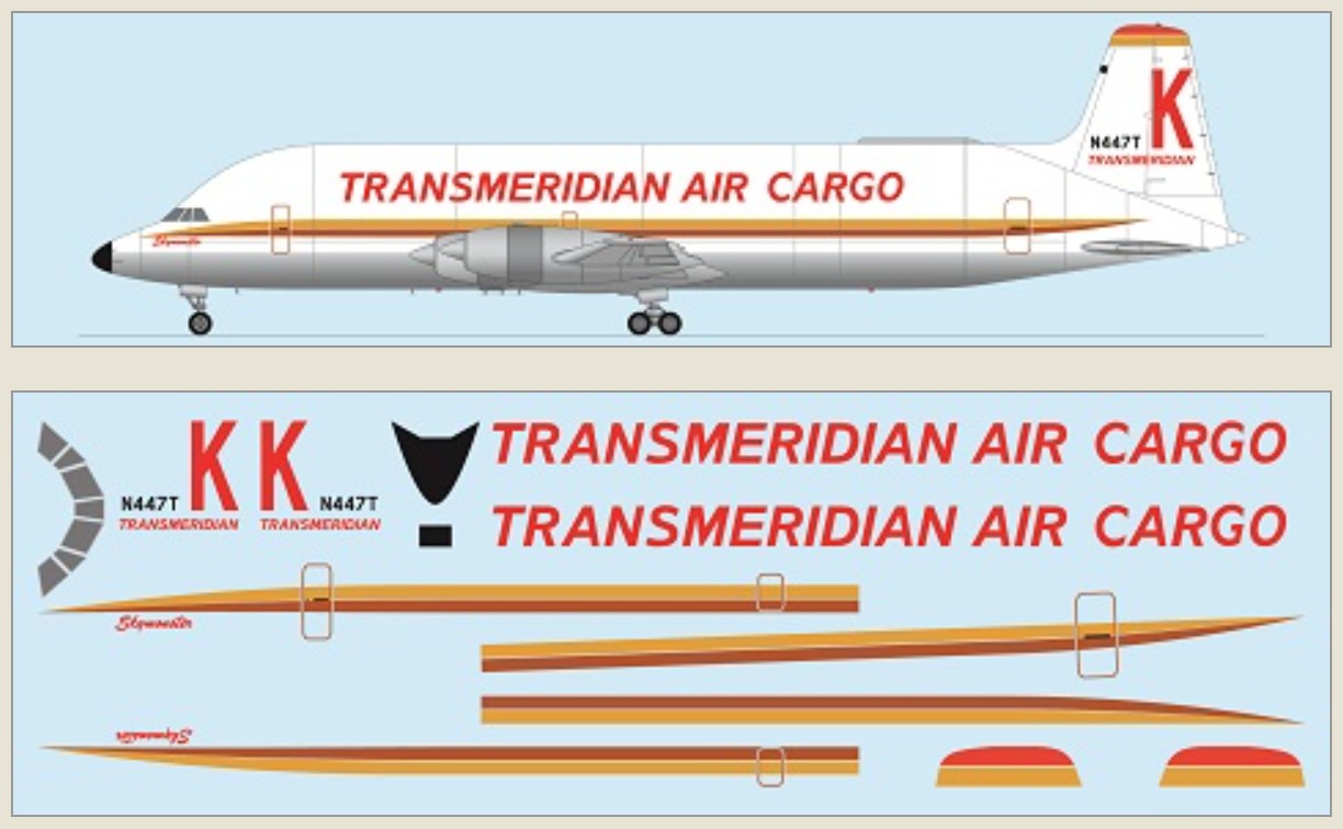 Maquette F-rsin Canadair CL-44 Guppy - Transmeridian Air Cargo Compren