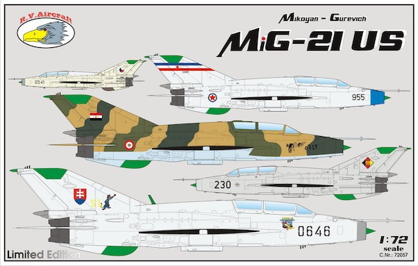Maquette R.V.Aircraft Mikoyan MiG-21 US (schéma de camouflage 9x) Limi