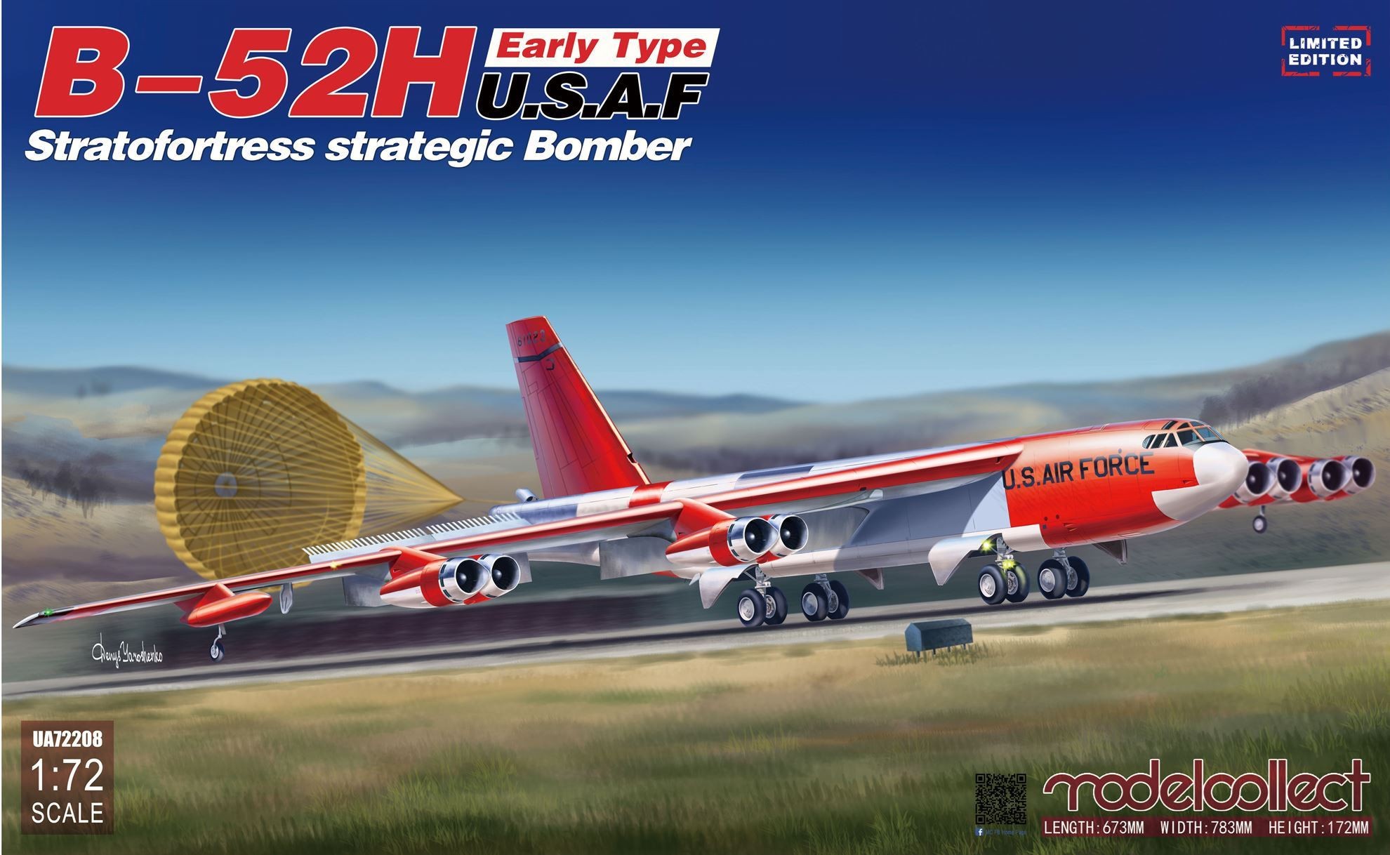 Maquette Modelcollect Bombardier stratégique Boeing B-52H Stratofortre