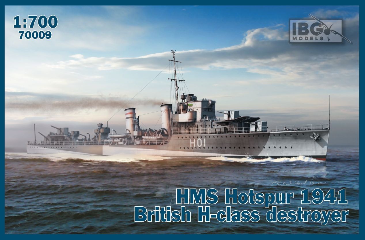 Maquette IBG HMS Hotspur 1941 destroyer britannique de classe H- 1/700