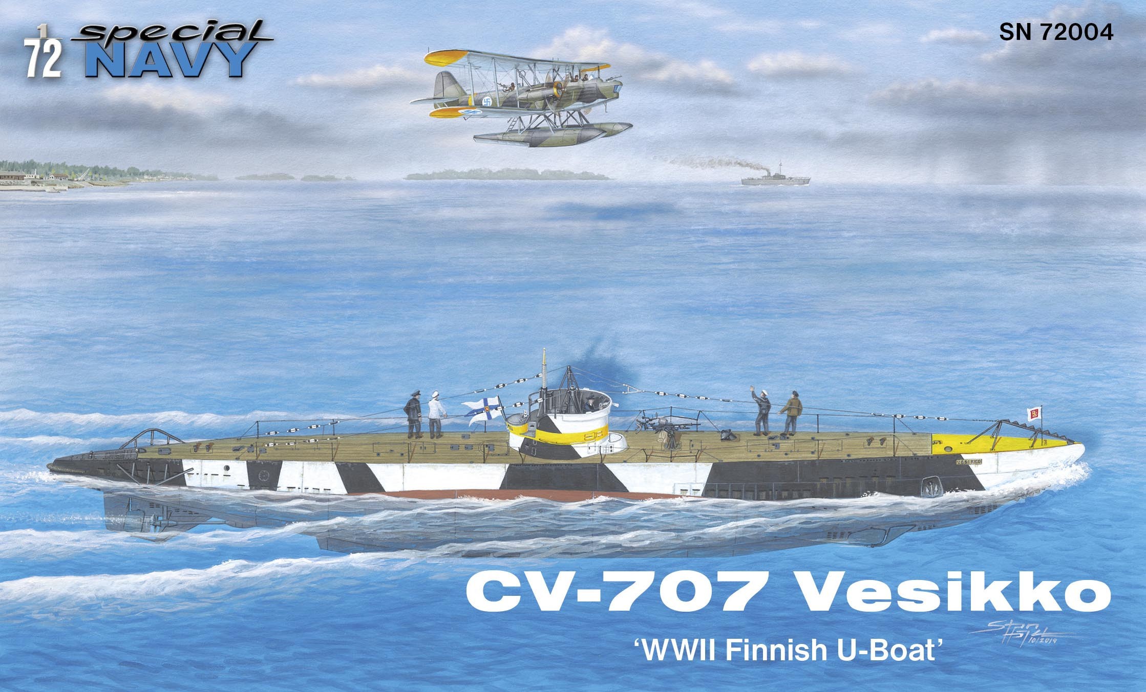 Maquette Special Navy CV-707 sous-marin finlandais Vesikko. Construit 