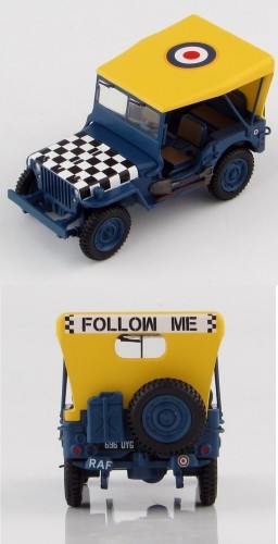Miniature HobbyMaster Jeep Willys RAF 'Suivez-moi'- 1/48 - Miniature 