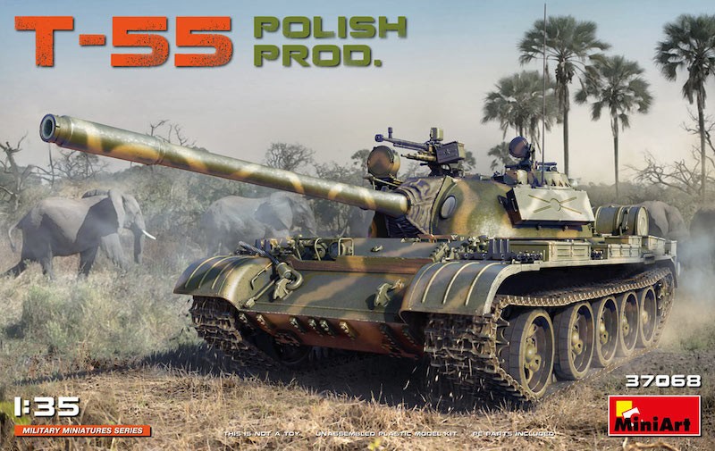 Maquette Mini Art T-55 soviétique POLISH PROD. MODÈLE HAUTEMENT DÉTAIL