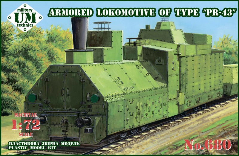 Maquette UM-MT Lokomotive blindée de type PR-43 (trains)-1/72 - Maqu