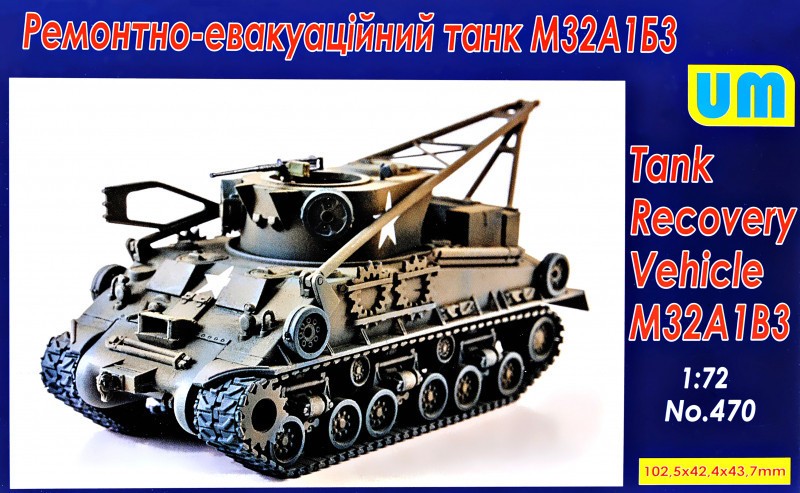 Maquette Unimodel M32A1B3 Réservoir de véhicule de récupération-1/72 -