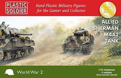 Maquette The Plastic Soldier Company Sherman M4A2 3 modèles. Chaque ca
