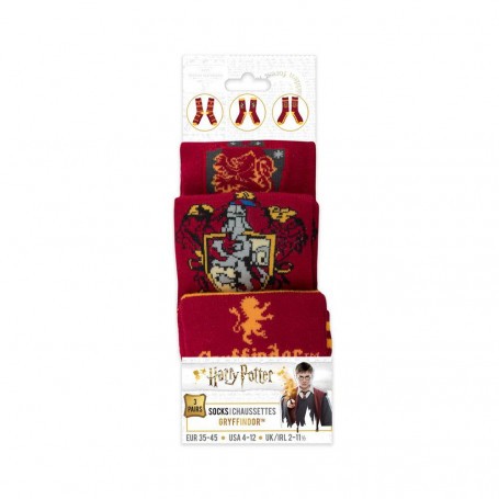  Harry Potter pack 3 paires de chaussettes Gryffondor