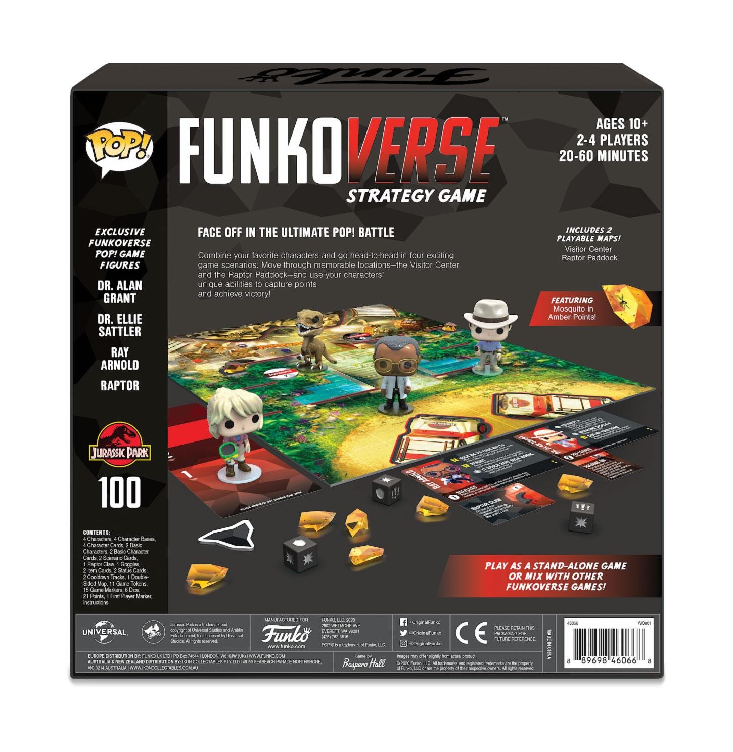  Funko Jurassic Park Funkoverse jeu de plateau Jeu De Base * ANGLAIS *