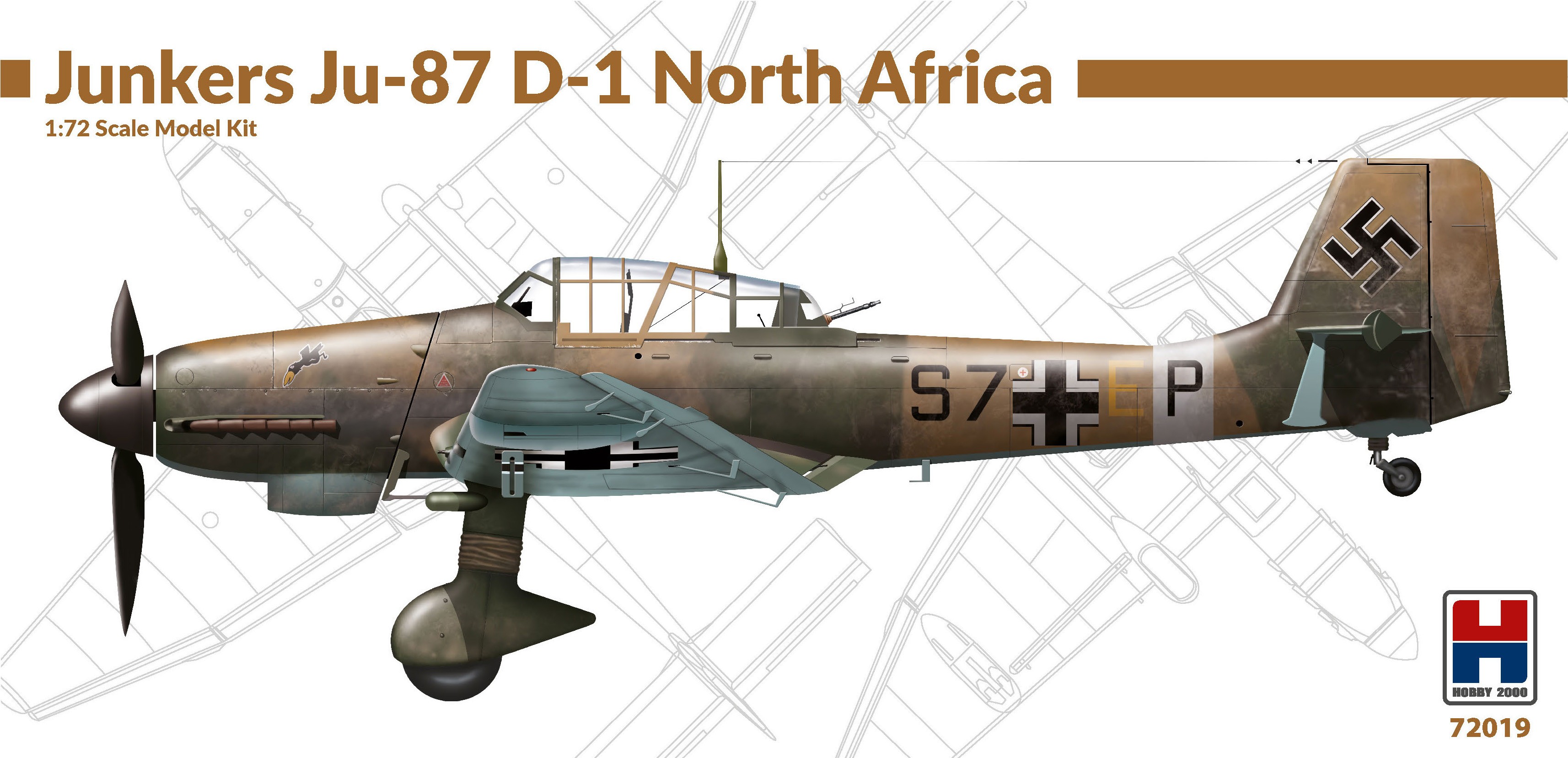 Maquette Hobby 2000 Junkers Ju-87D-1 'Stuka' Afrique du Nord (ex-Fujim