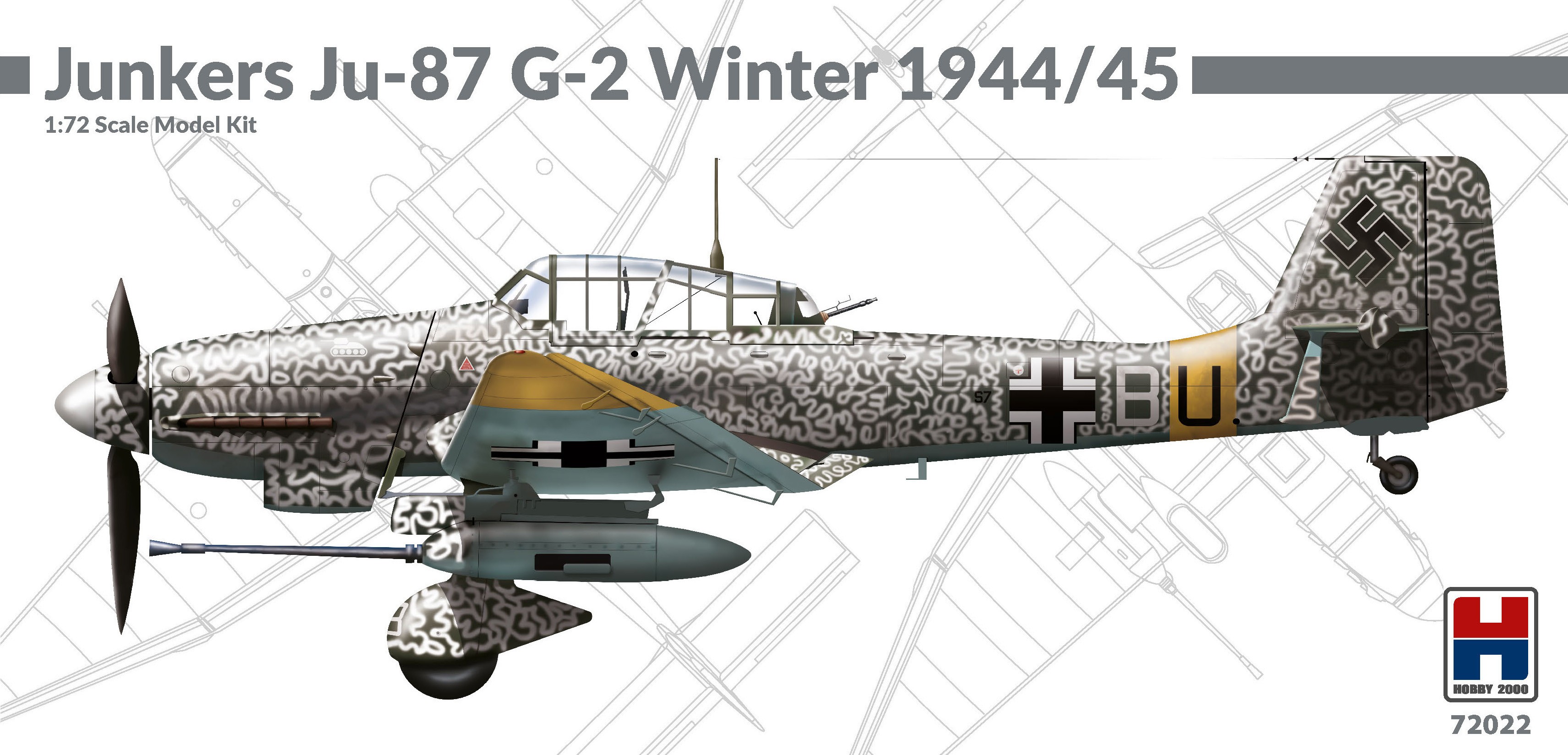 Maquette Hobby 2000 Junkers Ju-87G-2 'Stuka' Winter 1944/45 (ex-Fujimi