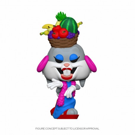  Bugs Bunny 80e anniversaire POP! Figurine d'animation en vinyle Bugs in Fruit Hat 9 cm