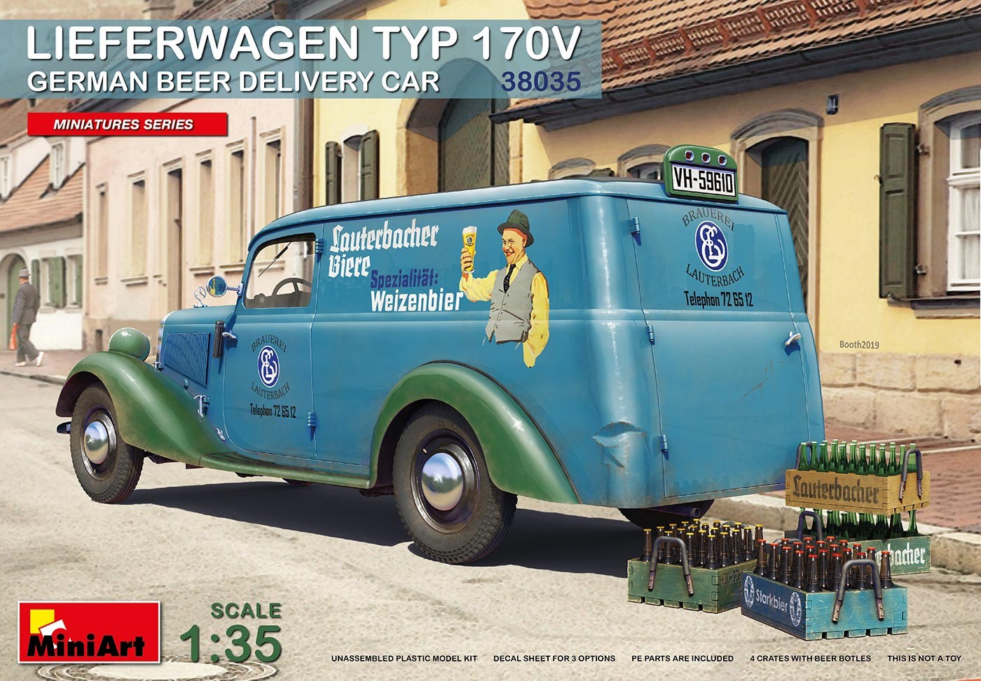  Mini Art Lieferwagen Typ 170V German Beer CarMODÈLE HAUTEMENT DÉTAIL