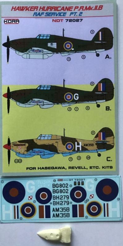 Kora Hawker Hurricane PR Mk.IIB (RAF) Part 2-1/72 - Accessoires